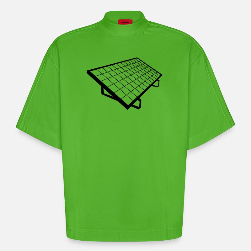 solar panel Solar System - Heavyweight Oversized Organic Boxy T-Shirt Made in EU - Apple Neon