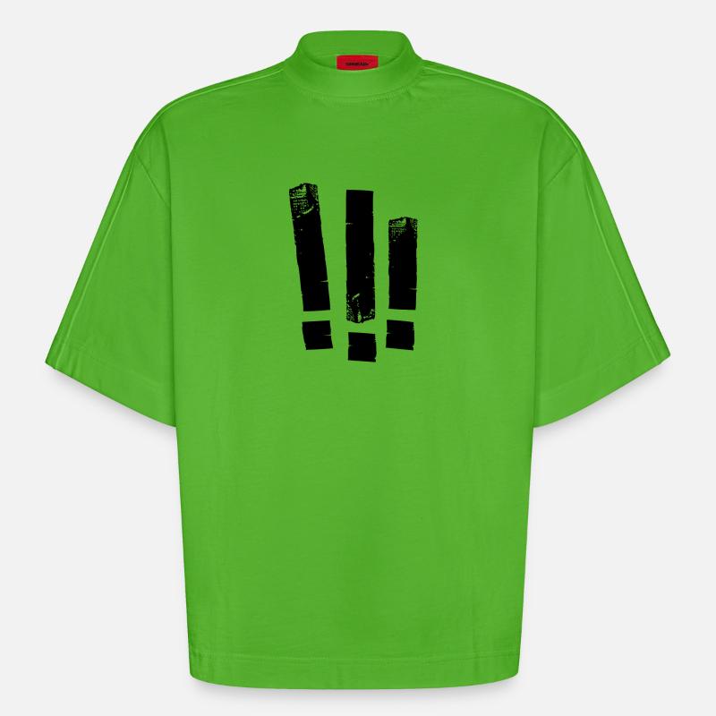 Trois !!! - T-shirt bio épais oversize Boxy fabriqué en UE - Apple Neon