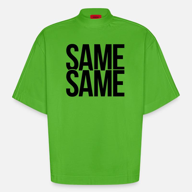 same same - Heavyweight Oversized Organic Boxy T-Shirt Made in EU - Apple Neon