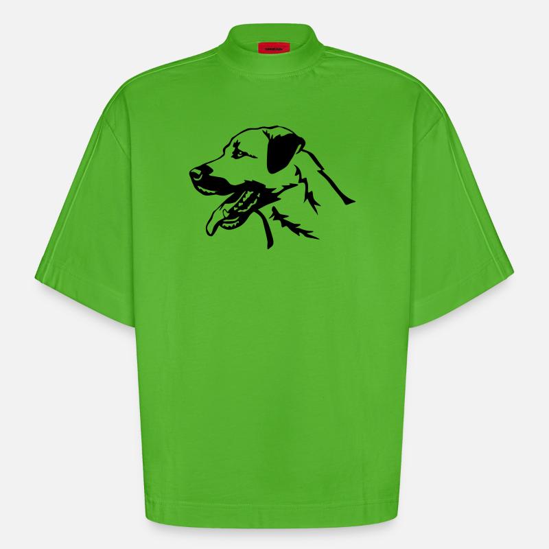 Kangal Kopf - Heavyweight Oversized Organic Boxy T-Shirt Made in EU - Apple Neon
