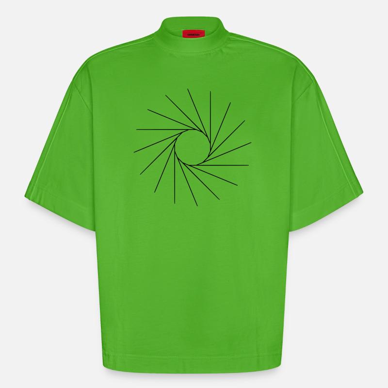 Coole Form, wie eine Sonne. - Heavyweight Oversized Organic Boxy T-Shirt Made in EU - Apple Neon