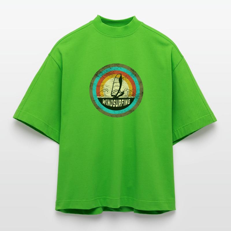 Conception de planche à voile T-shirt bio épais oversize Boxy fabriqué en UE