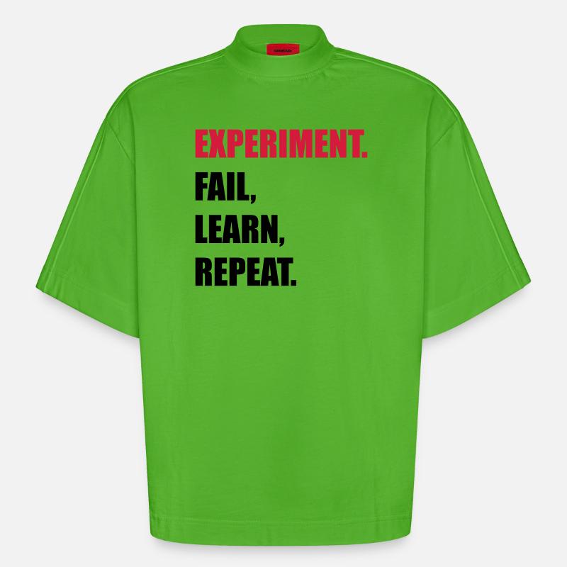 science - T-shirt bio épais oversize Boxy fabriqué en UE - Apple Neon