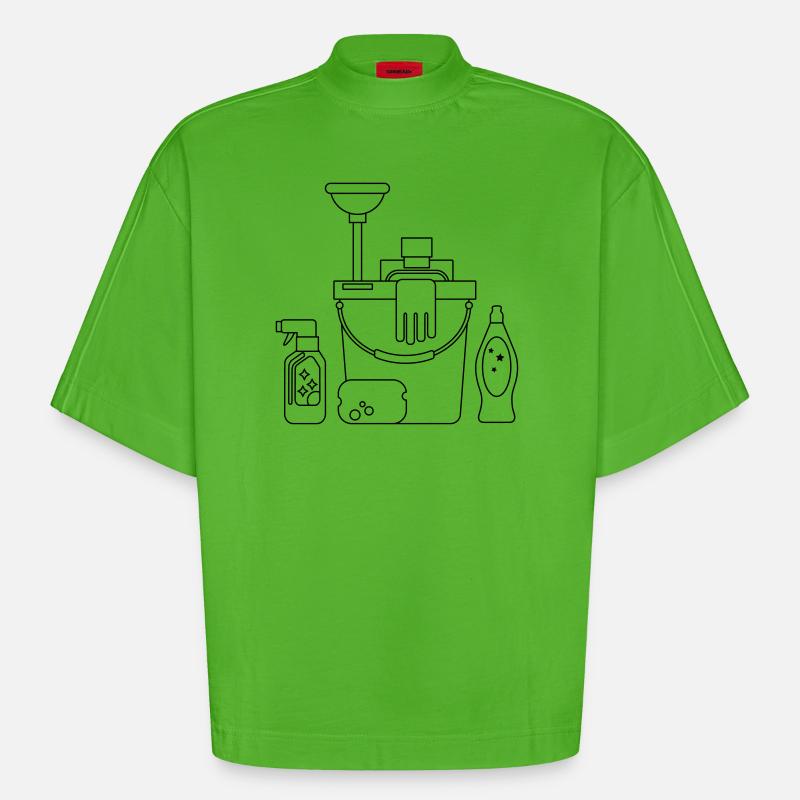 Putzeimer - Heavyweight Oversized Organic Boxy T-Shirt Made in EU - Apple Neon