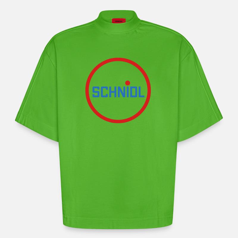 Schnidel Penis Puller Wurst - Heavyweight Oversized Organic Boxy T-Shirt Made in EU - Apple Neon
