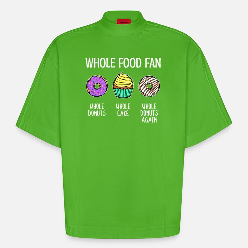 Donut Statement Candy Cake Cupcake - T-shirt bio épais oversize Boxy fabriqué en UE - Apple Neon