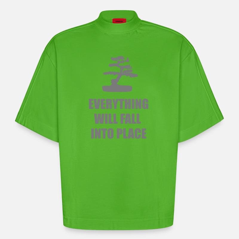 Alles wird sich fügen, Mindset Tee - Heavyweight Oversized Organic Boxy T-Shirt Made in EU - Apple Neon