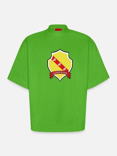Lorraine - T-shirt bio épais oversize Boxy fabriqué en UE - Apple Neon