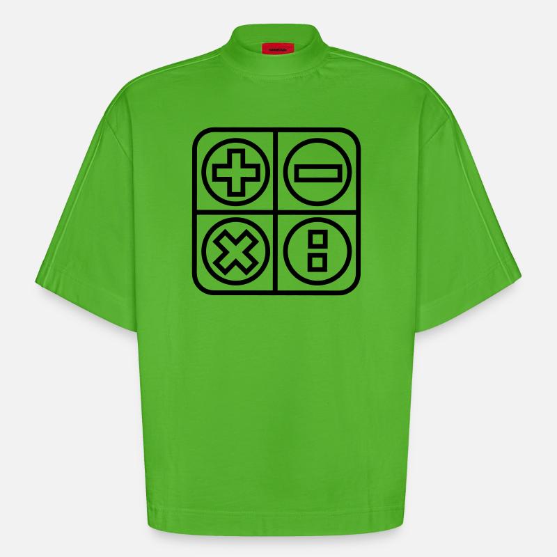 Berechnen Sie das Schattenbild des Logo-Emblems - Heavyweight Oversized Organic Boxy T-Shirt Made in EU - Apple Neon