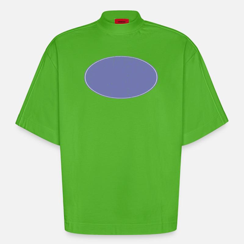 Ovaler Background Hintergrund schmutzig violett - Heavyweight Oversized Organic Boxy T-Shirt Made in EU - Apple Neon