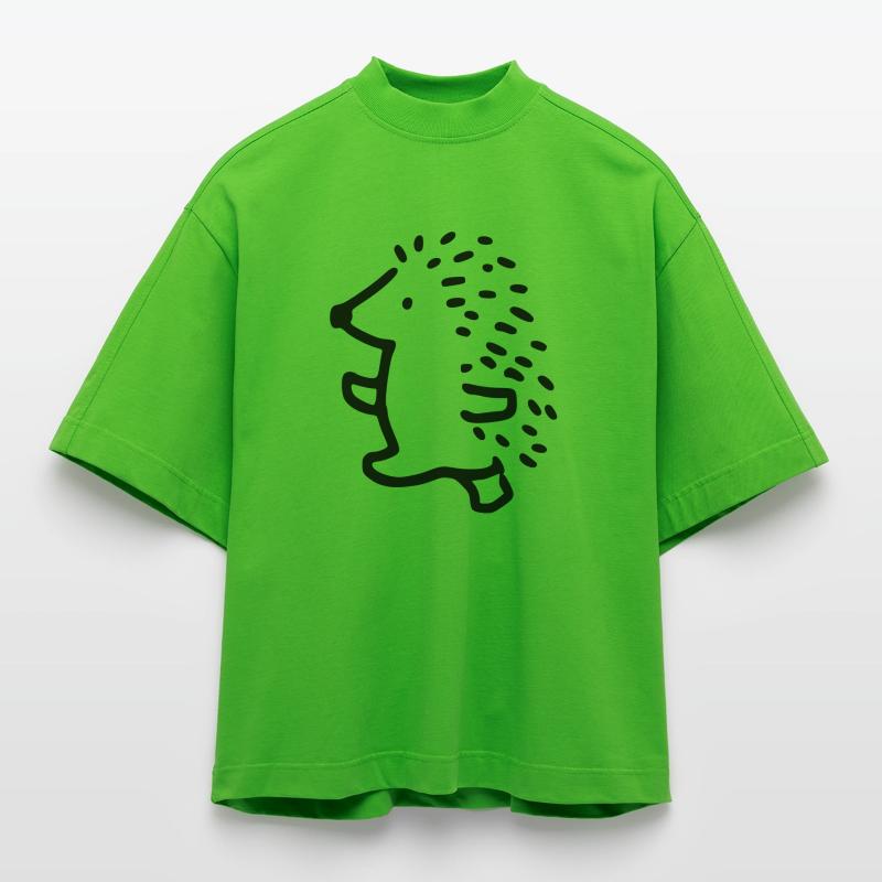 Hérisson T-shirt bio épais oversize Boxy fabriqué en UE