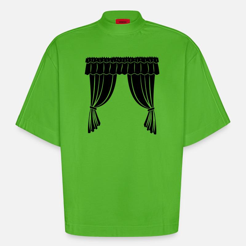 Vorhänge Theater oder Geschäft - Heavyweight Oversized Organic Boxy T-Shirt Made in EU - Apple Neon