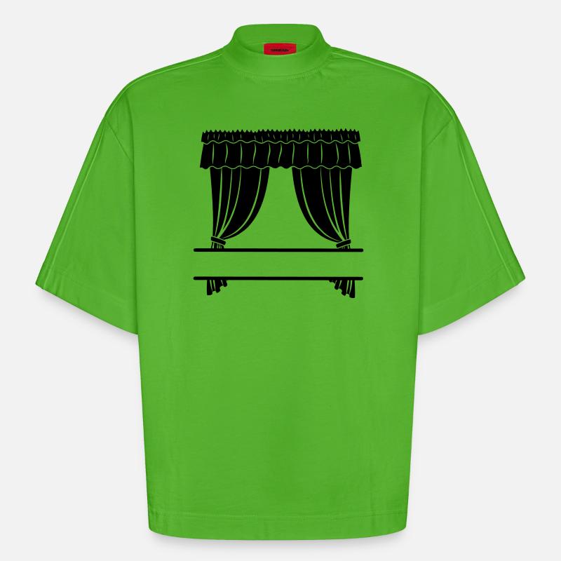 Gardinengeschäft oder Theater - Heavyweight Oversized Organic Boxy T-Shirt Made in EU - Apple Neon