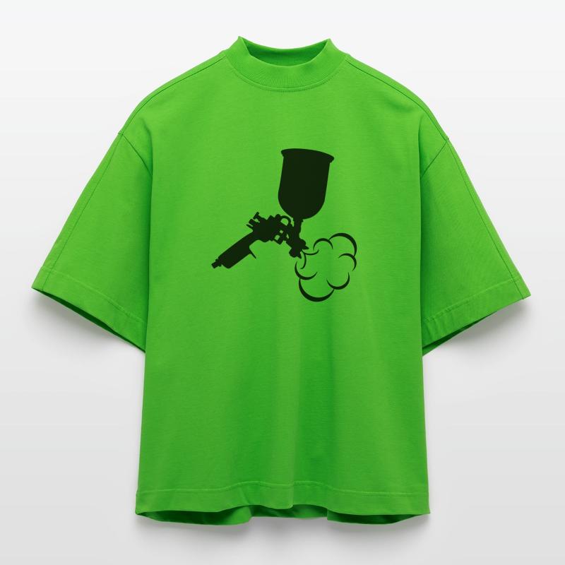 Isolation par pulvérisation T-shirt bio épais oversize Boxy fabriqué en UE