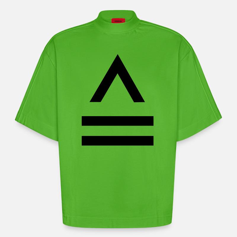 Entspricht Zeichen equivalent to - Heavyweight Oversized Organic Boxy T-Shirt Made in EU - Apple Neon