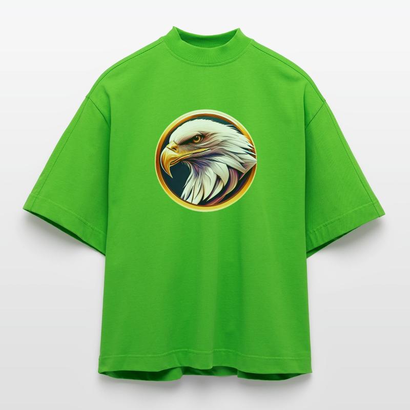 Bald eagle Heavyweight Oversized Organic Boxy T-Shirt Made in EU