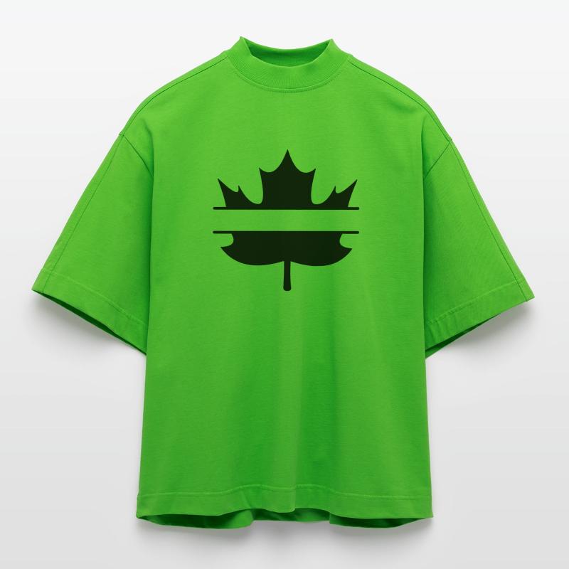 Lancement de l’espace intermédiaire de Maple Leaf Canada T-shirt bio épais oversize Boxy fabriqué en UE