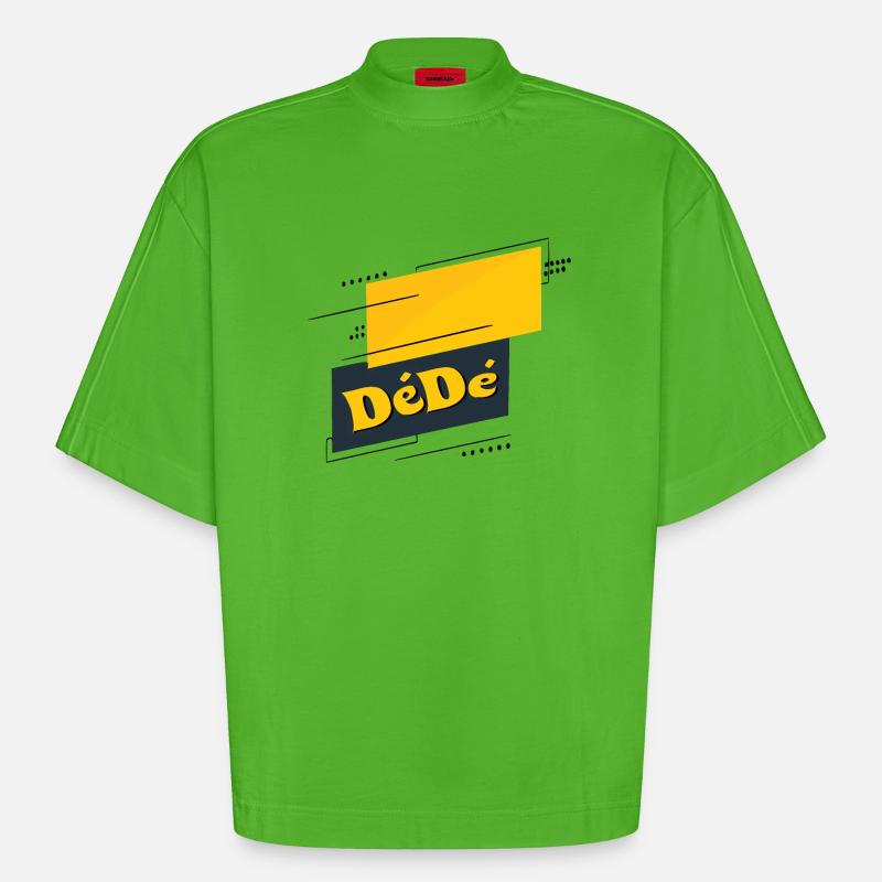 Dédé - T-shirt bio épais oversize Boxy fabriqué en UE - Apple Neon
