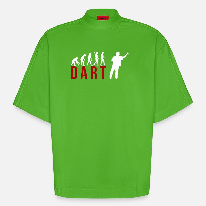 Ecolution Dart - Heavyweight Oversized Organic Boxy T-Shirt Made in EU - Apple Neon