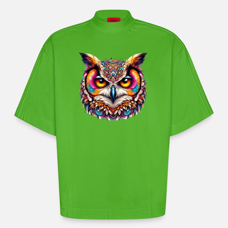 Eule - Heavyweight Oversized Organic Boxy T-Shirt Made in EU - Apple Neon