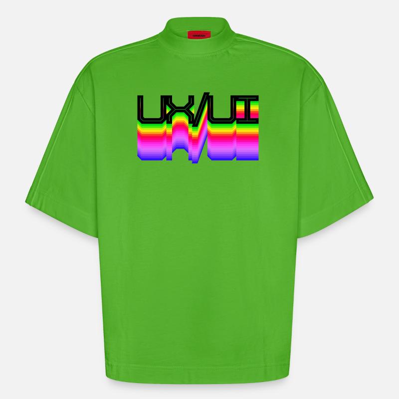 Code Développeur Scripting Dev Geek Geek - T-shirt bio épais oversize Boxy fabriqué en UE - Apple Neon
