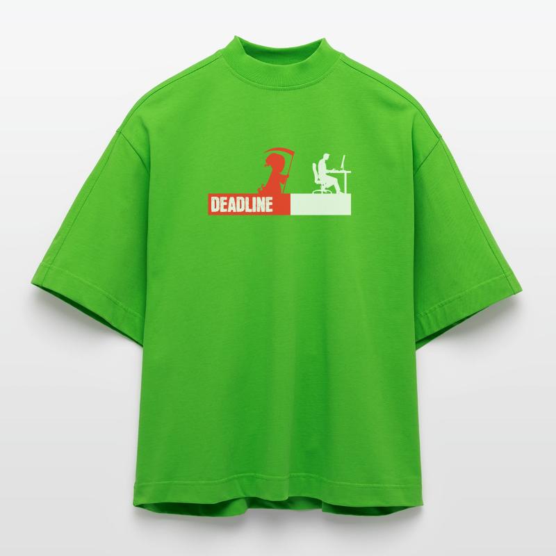 Computergeek Développeur Coden Statement Scripting T-shirt bio épais oversize Boxy fabriqué en UE