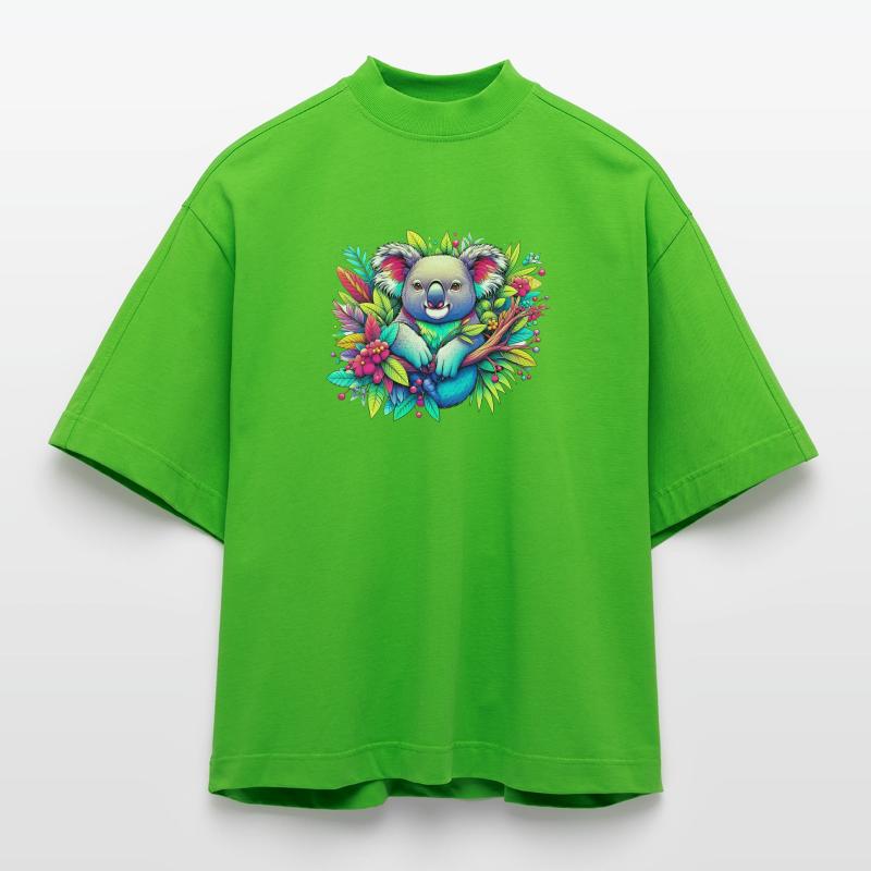 Koala T-shirt bio épais oversize Boxy fabriqué en UE