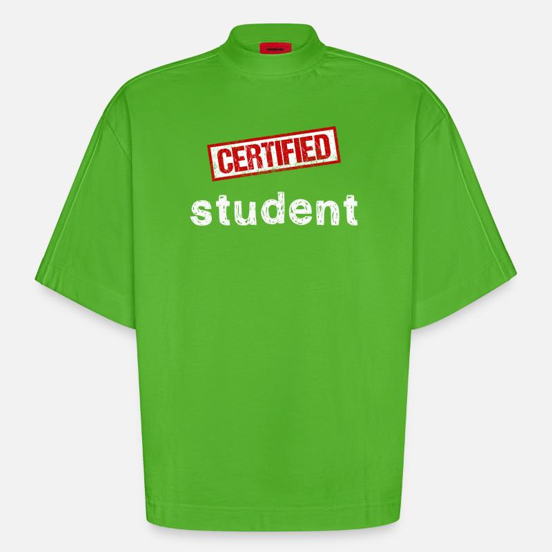 Student - Heavyweight Oversized Organic Boxy T-Shirt Made in EU - Apple Neon