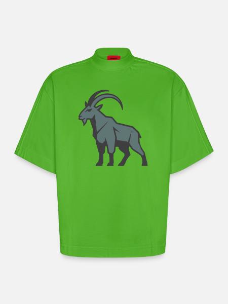 Bergziege - Heavyweight Oversized Organic Boxy T-Shirt Made in EU - Apple Neon