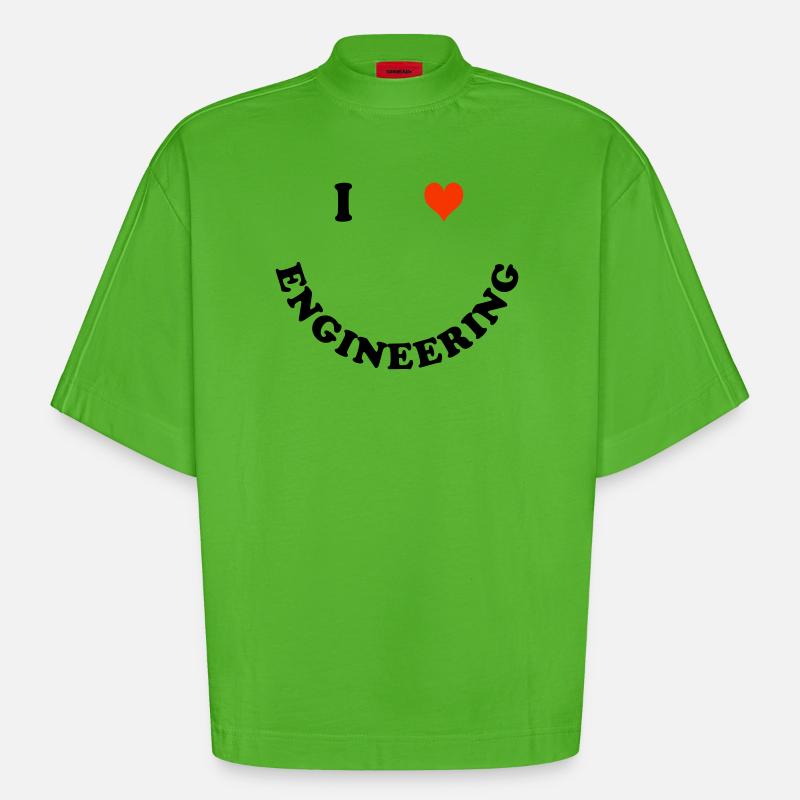Engineer - Heavyweight Oversized Organic Boxy T-Shirt Made in EU - Apple Neon