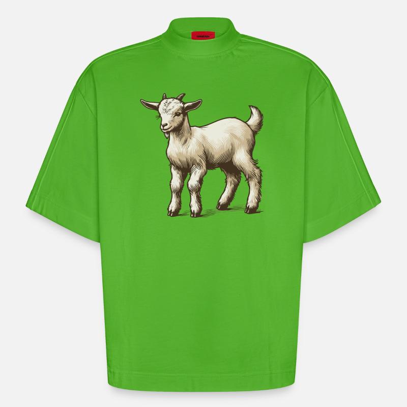 Zicklein - Heavyweight Oversized Organic Boxy T-Shirt Made in EU - Apple Neon