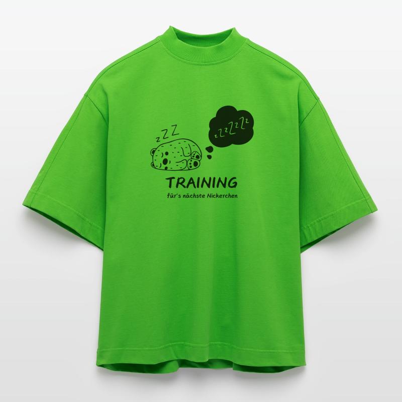 Training for naps Heavyweight Oversized Organic Boxy T-Shirt Made in EU