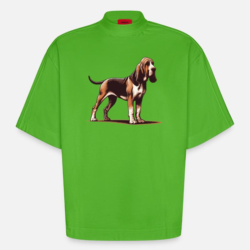 Limier - T-shirt bio épais oversize Boxy fabriqué en UE - Apple Neon