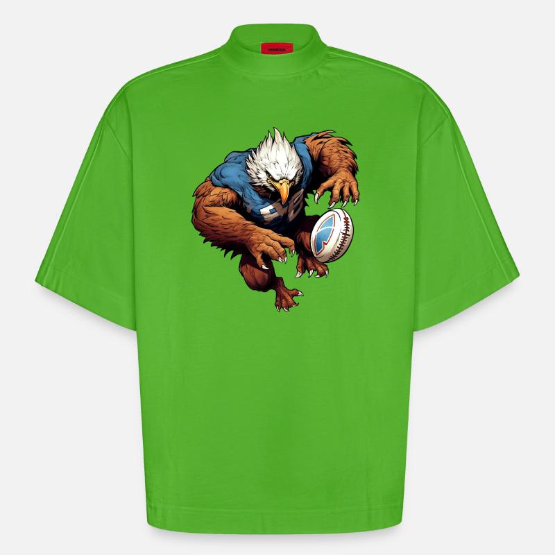 Eagle Rugby - Heavyweight Oversized Organic Boxy T-Shirt Made in EU - Apple Neon