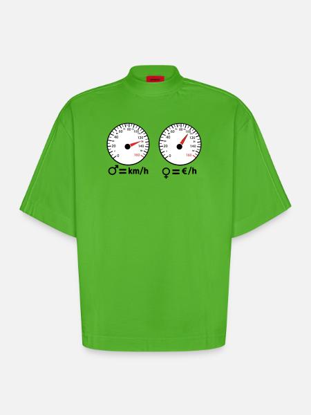 Sportlich und sparsam - Heavyweight Oversized Organic Boxy T-Shirt Made in EU - Apple Neon