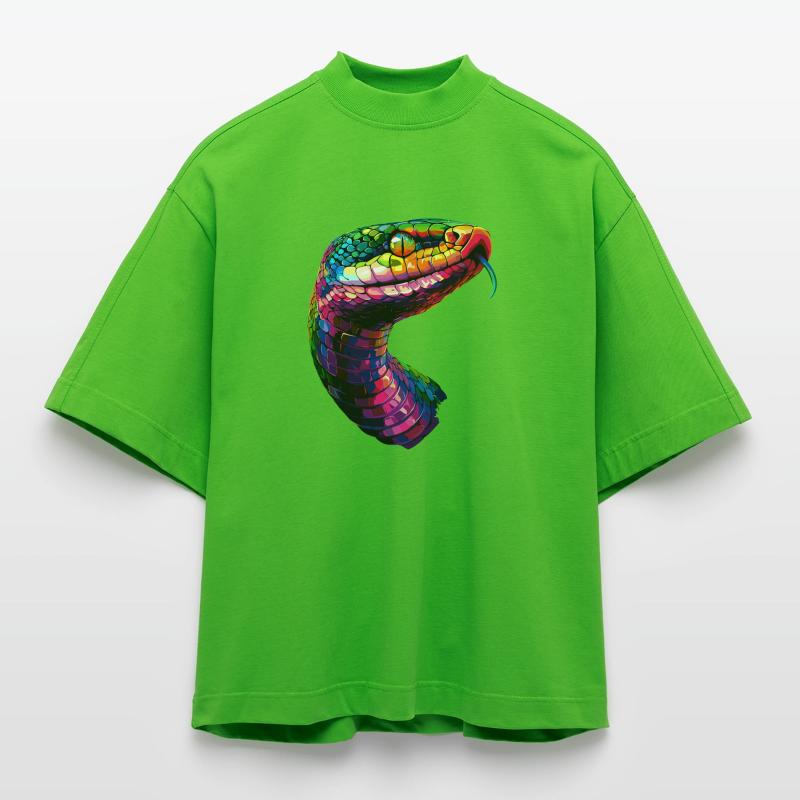 snake, python, cobra, rattlesnake, snakes Heavyweight Oversized Organic Boxy T-Shirt Made in EU