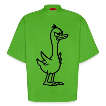 Wütende Gans - Heavyweight Oversized Organic Boxy T-Shirt Made in EU - Apple Neon - Vorne