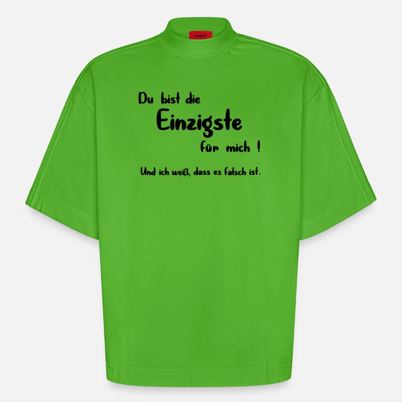 Die Einzigste - Heavyweight Oversized Organic Boxy T-Shirt Made in EU - Apple Neon