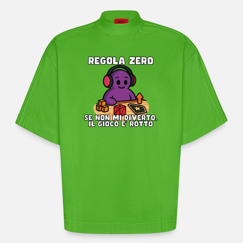 Regel Null: Spaß oder Trennung - Heavyweight Oversized Organic Boxy T-Shirt Made in EU - Apple Neon