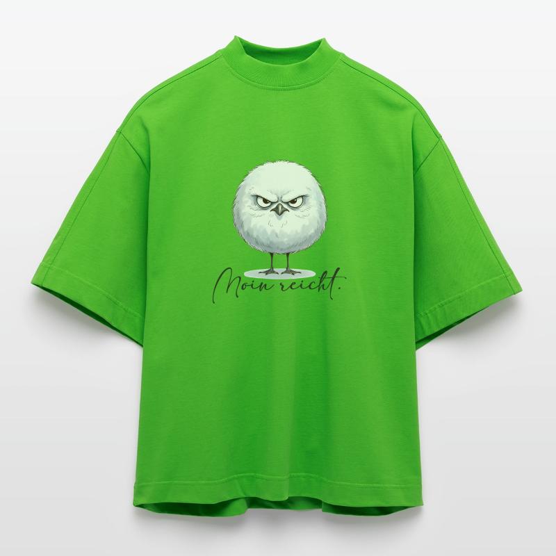 Moin enough - grim round seagull Heavyweight Oversized Organic Boxy T-Shirt Made in EU