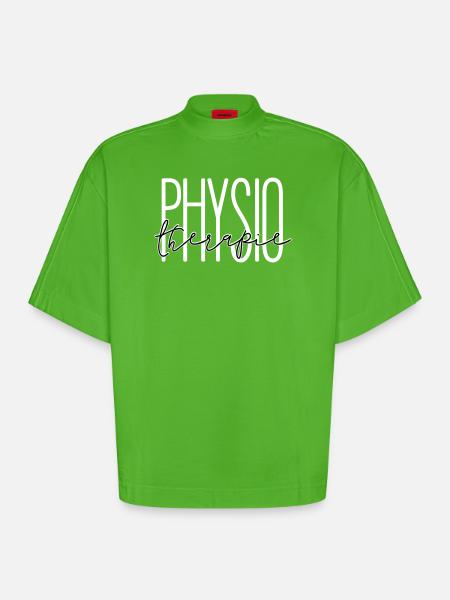 Stijlvol design voor de afdeling fysiotherapie - Heavyweight oversized organic boxy T-shirt made in EU - Apple Neon