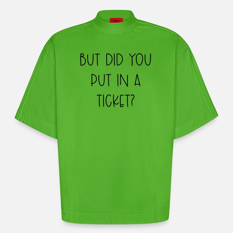 Lustiges IT-Support-Tech-Helpdesk-Ticket-Geschenk - Heavyweight Oversized Organic Boxy T-Shirt Made in EU - Apple Neon