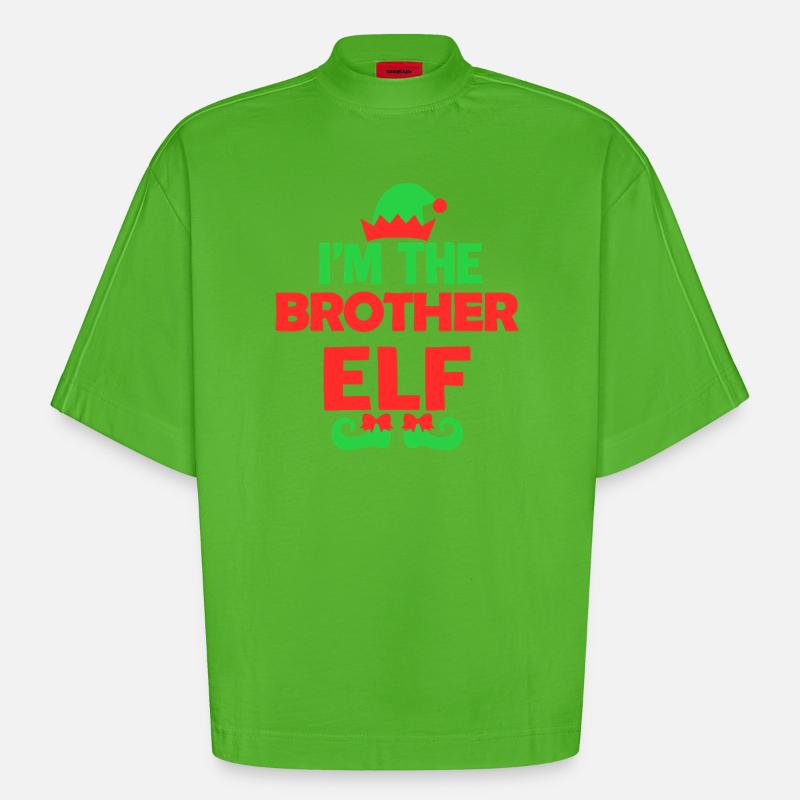 Ich bin der Bruder Elf - Heavyweight Oversized Organic Boxy T-Shirt Made in EU - Apple Neon