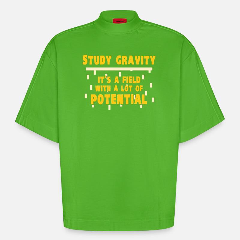 Physics Physicist Physics Student Physics Teacher - Heavyweight Oversized Organic Boxy T-Shirt Made in EU - Apple Neon