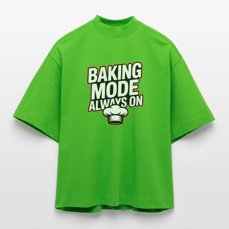 Mode de cuisson - Mode de cuisson toujours activé T-shirt bio épais oversize Boxy fabriqué en UE
