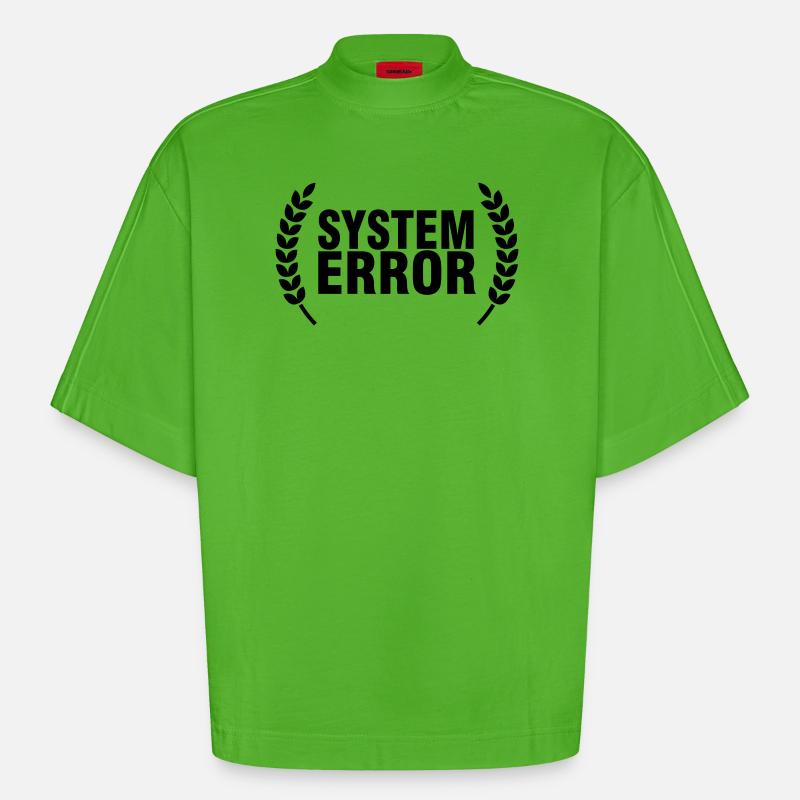 Systemfehler - Heavyweight Oversized Organic Boxy T-Shirt Made in EU - Apple Neon
