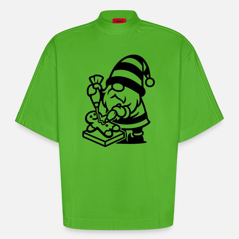 wicht lebkuchen backen - Heavyweight Oversized Organic Boxy T-Shirt Made in EU - Apple Neon