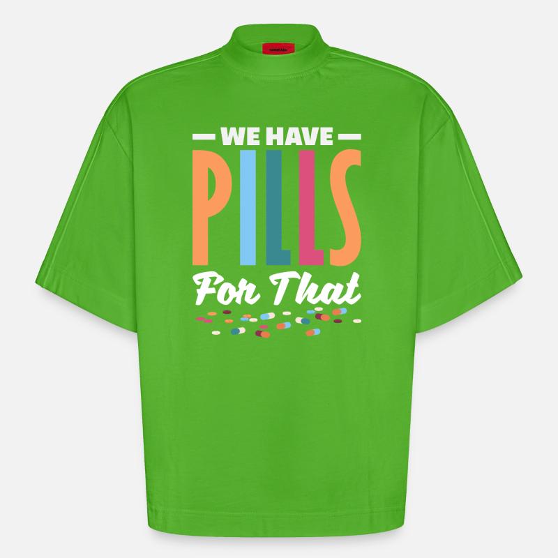 Pharmacist Pharmaceutical Technical - Heavyweight Oversized Organic Boxy T-Shirt Made in EU - Apple Neon