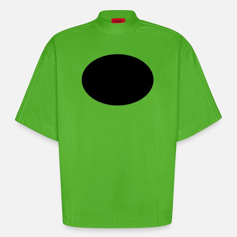 Ellipse oder Oval - Heavyweight Oversized Organic Boxy T-Shirt Made in EU - Apple Neon