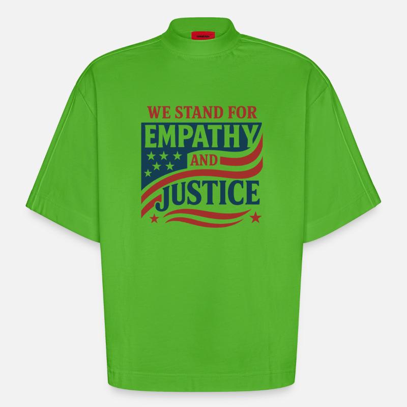 Forensic Nurse Practitioner Empathy & Justice - Heavyweight Oversized Organic Boxy T-Shirt Made in EU - Apple Neon